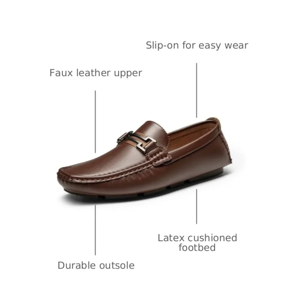 Bruno Marc Men Loafer Shoes Penny Casual Shoes Slip On Driving Shoes Brown 9.5